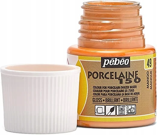 Porceliano dažai - Pébéo - 150 Brillant Agathe N°04 - 45 ml buteliukas - Ryškios spalvos - Virimas 150°C