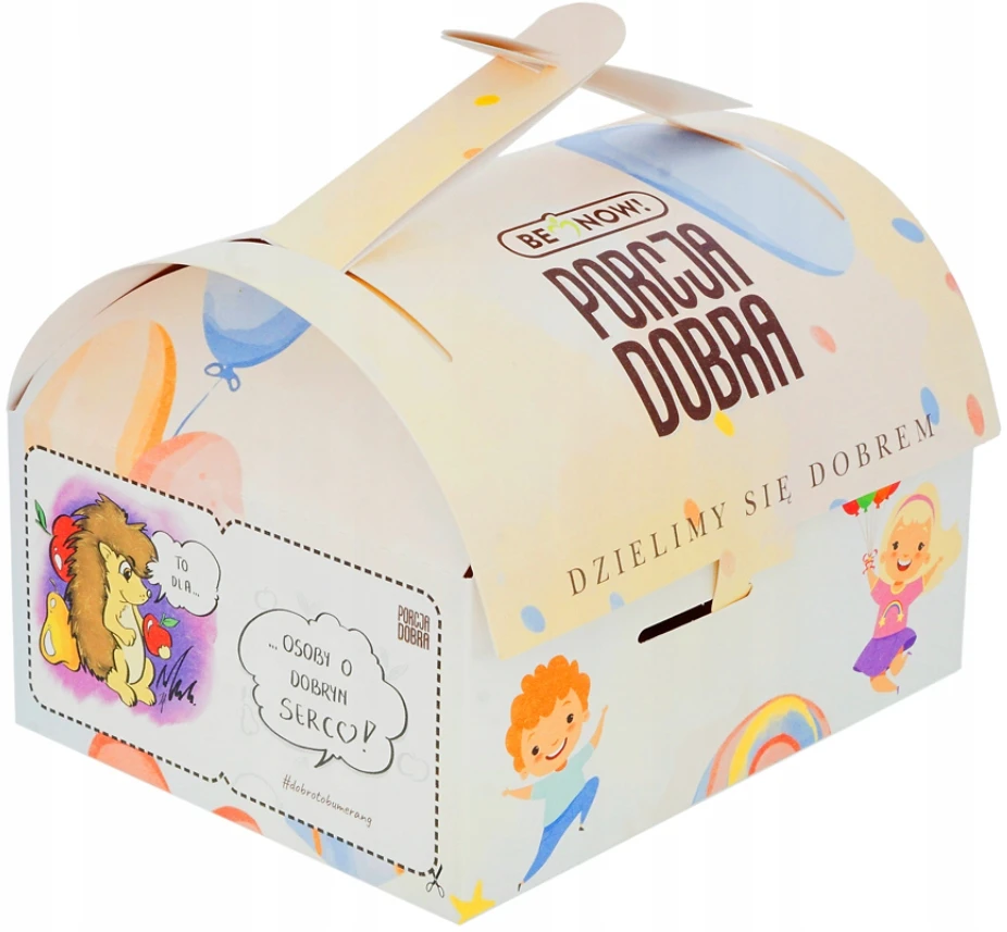 Porcja Dobra DĖŽĖS RINKINYS VAIKAI DOVANA su MIX SNACK KORTELĖMIS