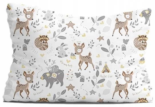 POSZEWKA NA PODUSZKĘ 40x60 cm BAWEŁNA 100% JASIEK ZAMEK BABYMAM