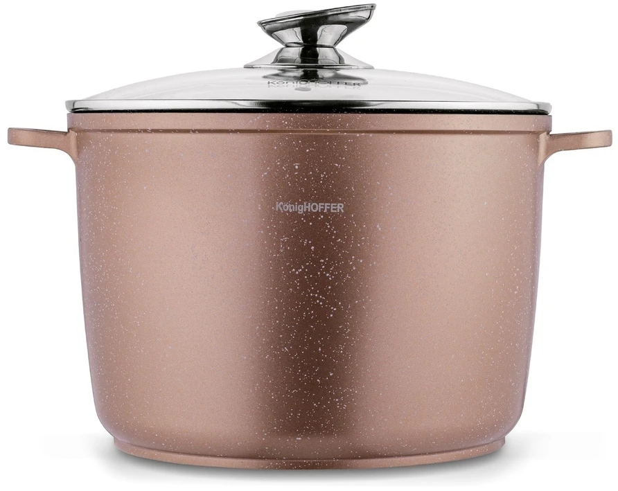 POT Induction HIGH su dangčiu Konighoffer Pollo Rose Gold 10L 28cm