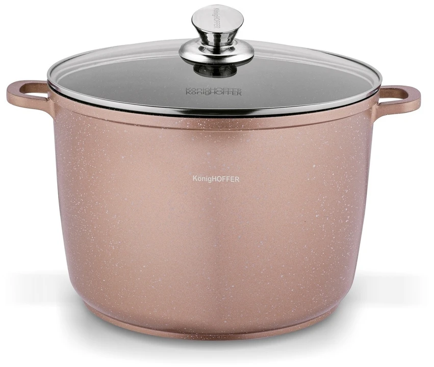 POT Induction HIGH su dangčiu Konighoffer Pollo Rose Gold 10L 28cm