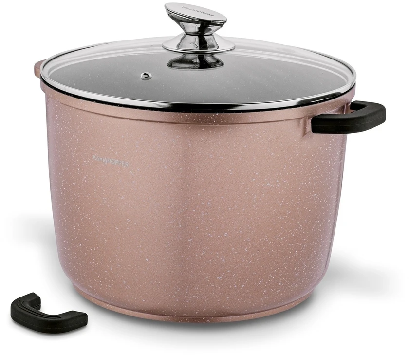 POT Induction HIGH su dangčiu Konighoffer Pollo Rose Gold 10L 28cm