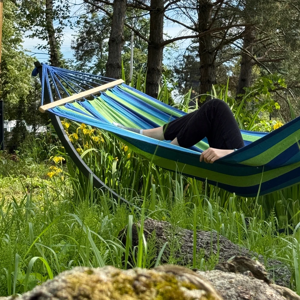 Potenza Kompakt Premium: Hamakas su plieniniu rėmu, 200x120cm