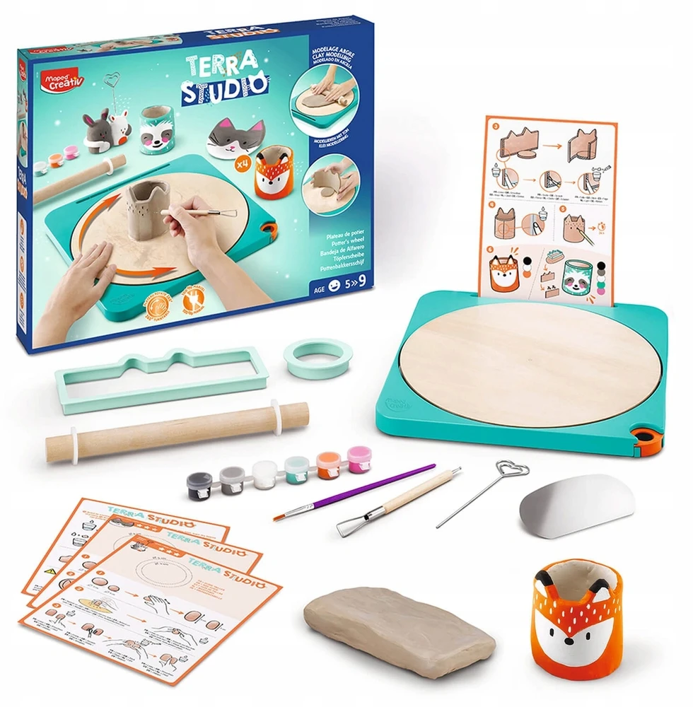 Potierio plokštė. Keramikos kūrimas ir dekoravimas - Maped Creativ - Terra Studio rinkinys - Kurybinė veikla nuo 5 metų