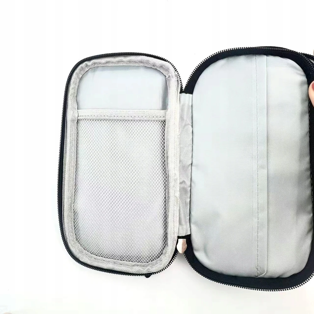 „Powerbank“ įkroviklių laikiklis, kelioninis kabelių, diskų dėklas, dvisluoksnis