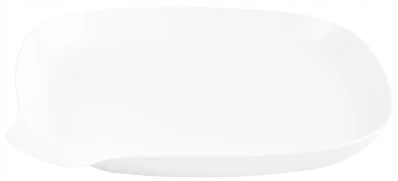 Practic 6 x daugkartinio naudojimo plastikinių turistinių lėkščių rinkinys iškylai, baltas, 26 cm