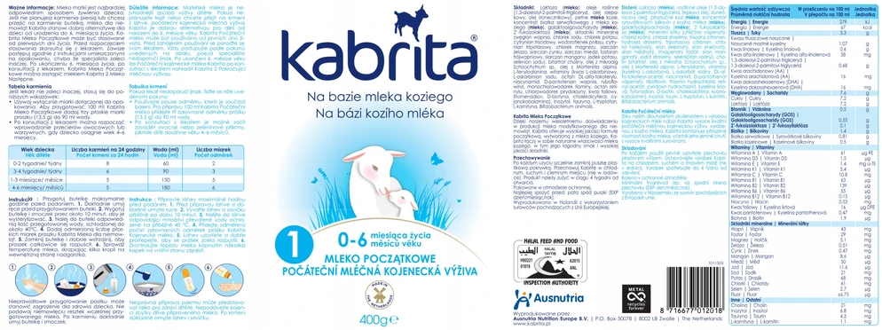 Babybio Pradinis pienas ožkos pieno pagrindu, 0 – 6 mėn., 400g Kabrita 1