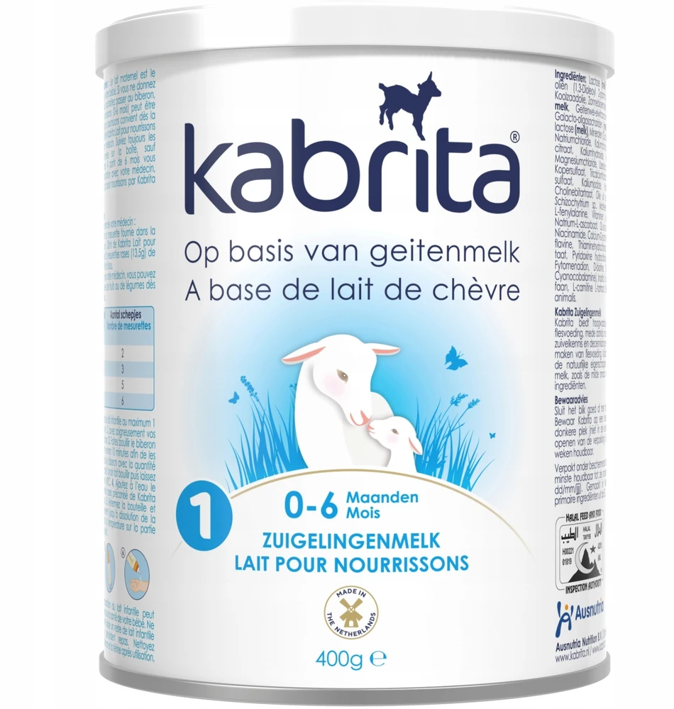 Babybio Pradinis pienas ožkos pieno pagrindu, 0 – 6 mėn., 400g Kabrita 1
