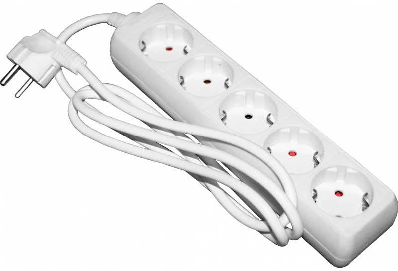 Besk Prailgintuvas 5Lizdu5m3x1,0mm Baltas