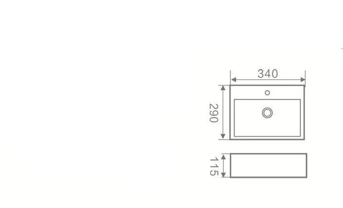 Praustuvas IDEAL STANDARD Simplicity 35x26