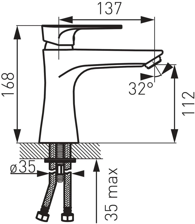 Rubineta Praustuvo maišytuvas AERO-18