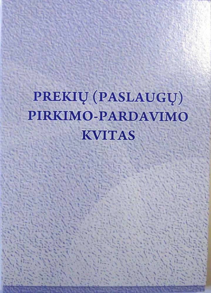 Technoinform Prekių (paslaugų) pirkimo-pardavimo kvitas be numeracijos A6