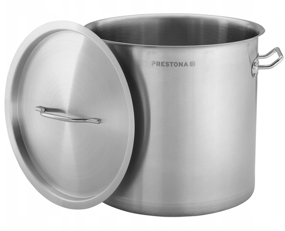 Prestona INDUKCINIS NERŪDŽIAMOJIS PUODAS 21 L AUKŠČIAS 300 mm TRIJŲ SLUOKSNIŲ PRESTON DUGNIS