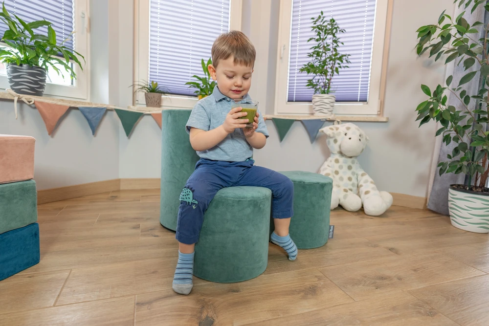 Priedas kamuolikų baseinui KiddyMoon Pufas, žalias