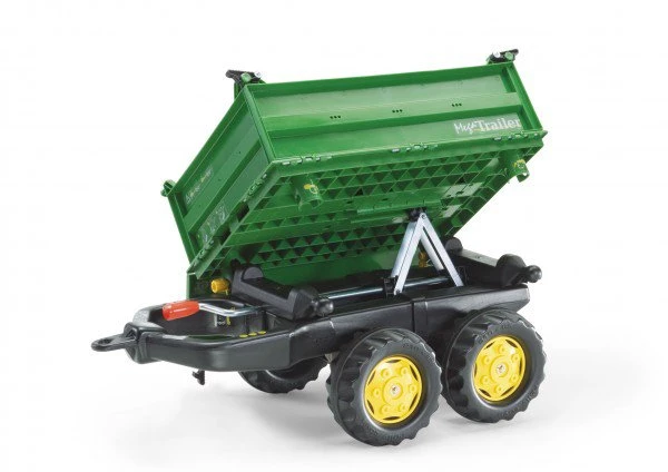 Rolly Toys Priekaba Mega Tipper Traktoriui, Žalia, Dvigubas Ašies