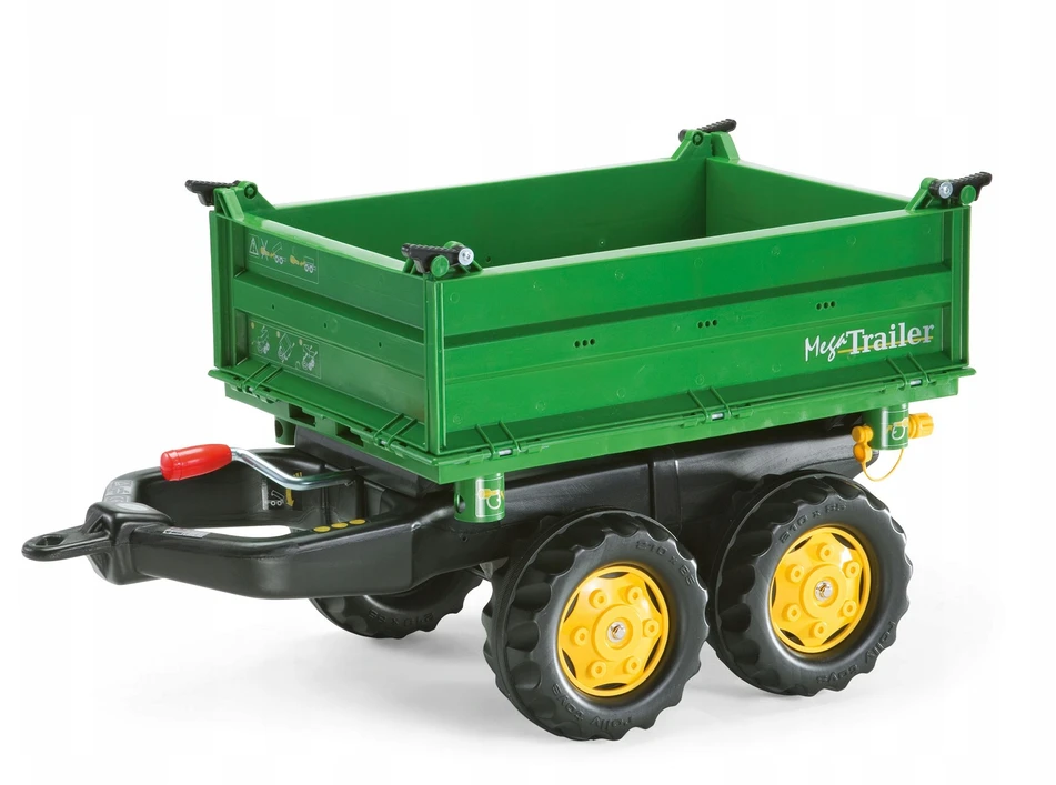 Rolly Toys Priekaba Mega Tipper Traktoriui, Žalia, Dvigubas Ašies