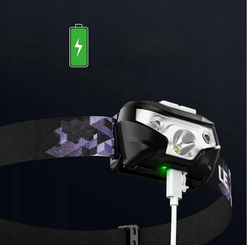 PRIEKINĖS LEMPANOS BATERIJOS PRIEKINĖS LEMPINOS LED LAMP 5 REŽIMAI + USB KABELAS Koanni