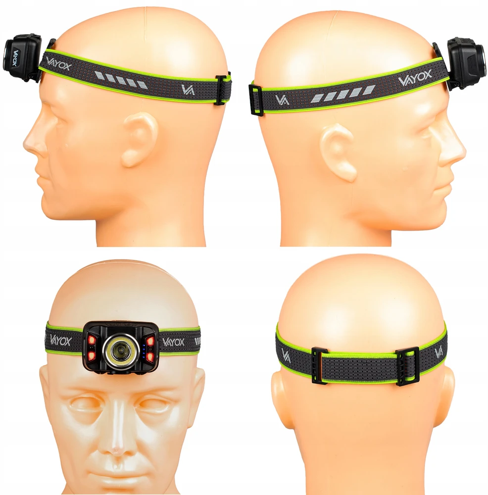 LED priekinis žibintas įkraunamas priekinis žibintas su judesio jutikliu XTE 5W+COB 10W VA0025 VAYOX