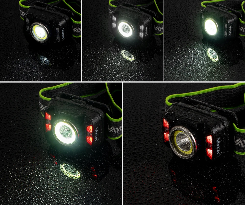 LED priekinis žibintas įkraunamas priekinis žibintas su judesio jutikliu XTE 5W+COB 10W VA0025 VAYOX