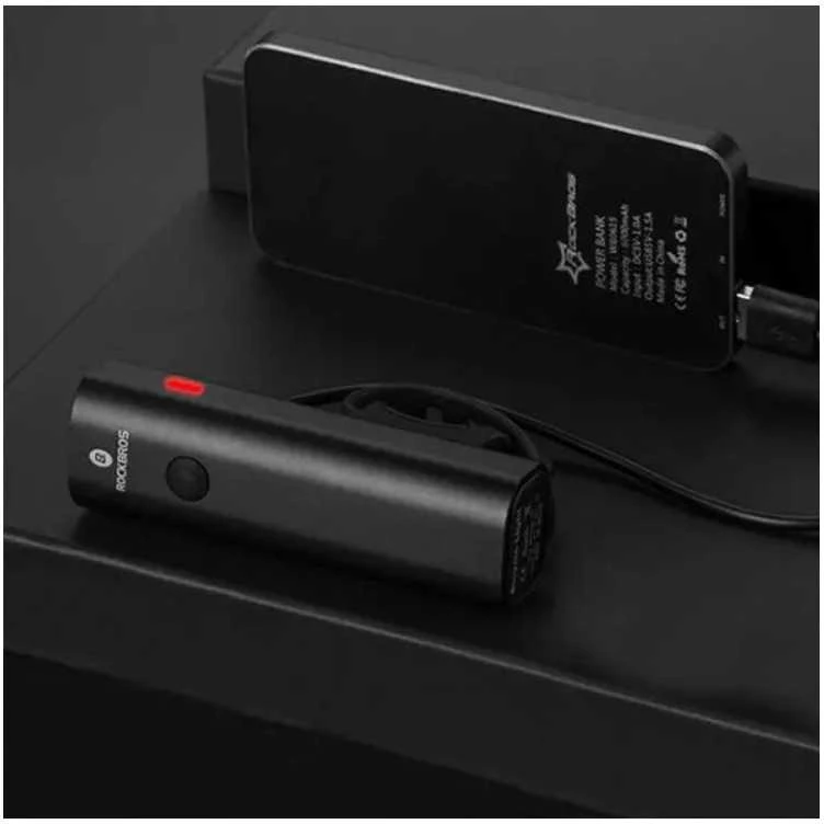 Priekinis žibintas RockBros Bicycle Lights, YQQD400LM, juodas