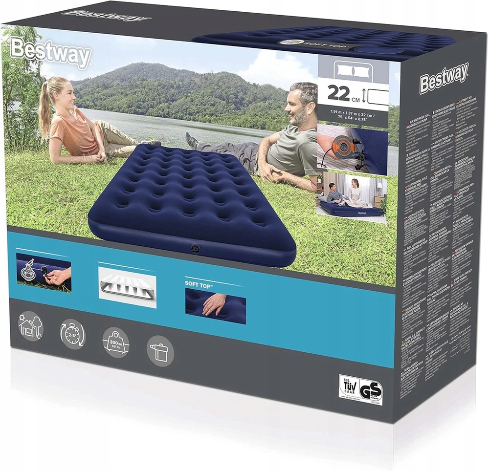 PRIEMONĖS ČIUŽINIS MIEGAMOJI LOVA BESTWAY 67287 RINKINYS SU SIurblys 230V 191x137