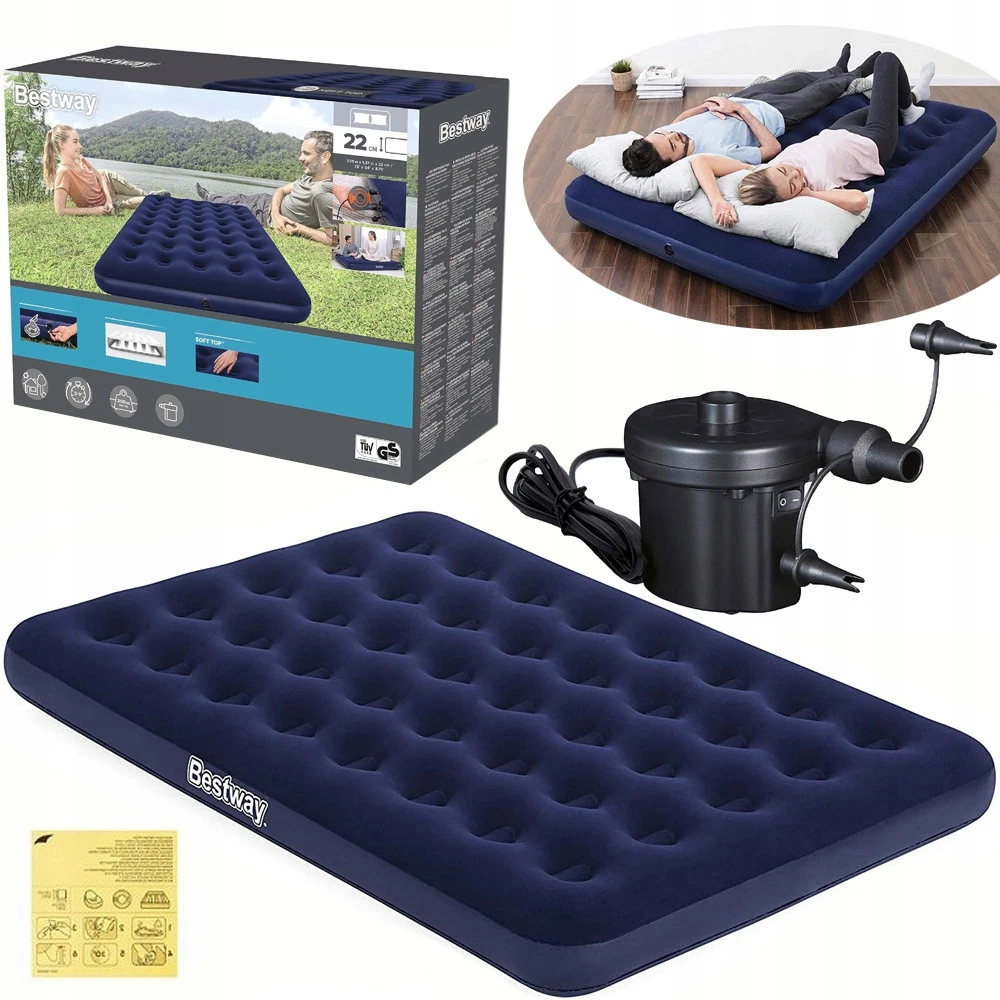 PRIEMONĖS ČIUŽINIS MIEGAMOJI LOVA BESTWAY 67287 RINKINYS SU SIurblys 230V 191x137
