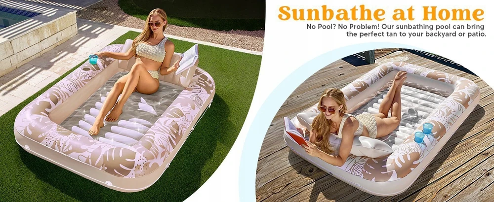 PRIEMONĖS ČIŪŽIS PLAUKIMUI, SUNCHARTER SU ROŽINE PAGALVE