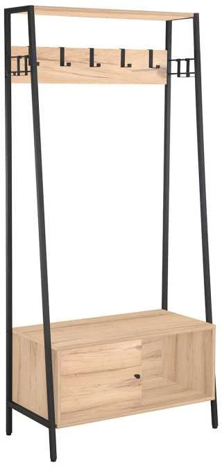 Home4You Prieškambario lentyna HANNES 84x40xH180cm Rustic melaminas