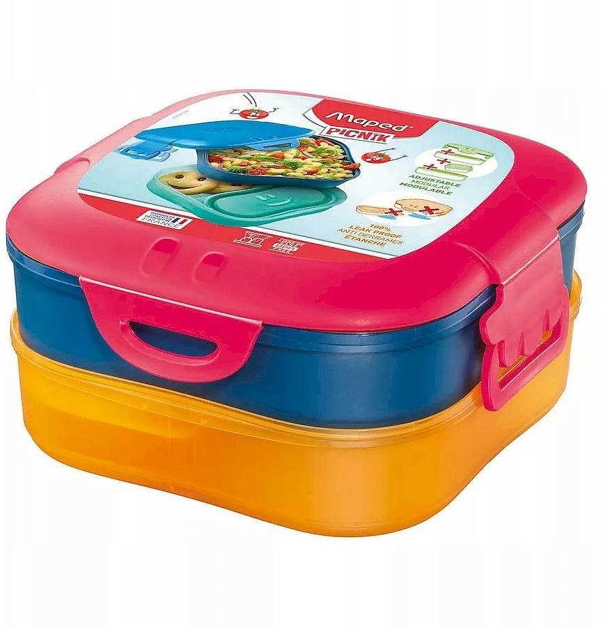 Priešpiečių dėžutė Maped Picnik Kids Concept Character 3 dalių 1.4l red/mėlynas