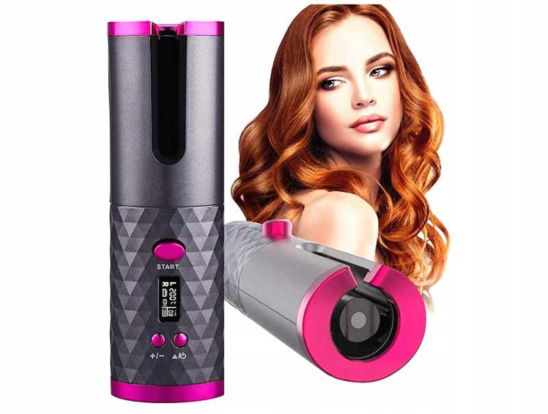 Automatinis plaukų garbanojimo aparatas LCD, 19 cm, 150-200 °C