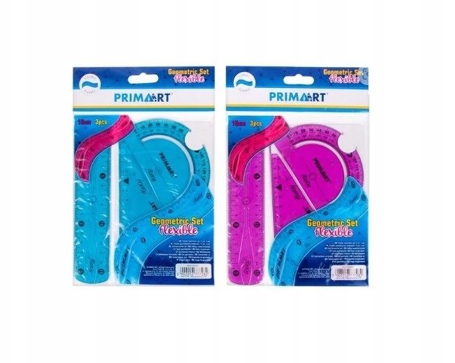 Prima Art Mokyklinis geometrijos rinkinys flexi 3 elementai