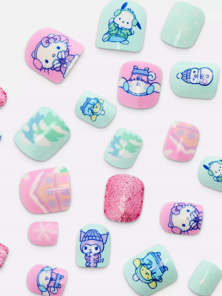 Primark Dirbtiniai nagai vaikams Hello Kitty Cinnamoroll 24 vnt. Žiema