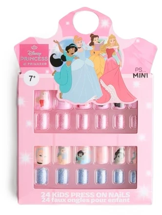 Primark Lipnūs nagų antgaliai dirbtiniai mini nagai 24vnt Disney princesės Ariel