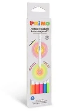 Primo 6 fluo spalvoti Minabella pieštukai
