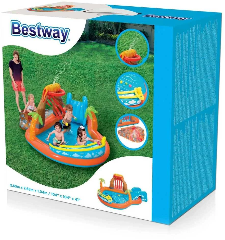 Bestway pripučiama žaidimų aikštelė - baseinas Ugnikalnis 265x265x104 cm (53069)