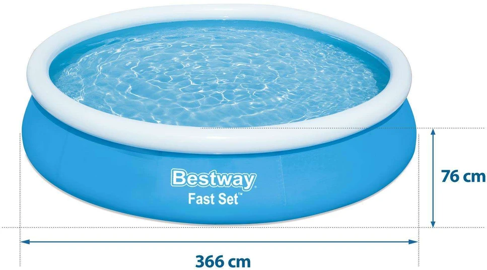 Bestway Fast Set 57273 antžeminis baseinas Pripučiamas baseinas Apskritas 5377 L Mėlyna