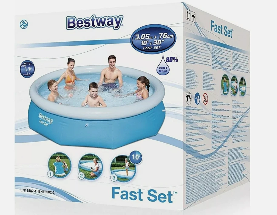 Bestway Fast Set Pripučiamas baseinas, apvalus, 305x76cm, 57266