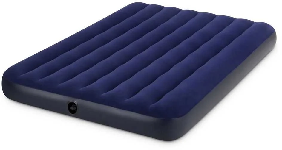 Pripučiamas čiužinys 191x137x25 cm su stūmokliniu pompa INTEX 64758
