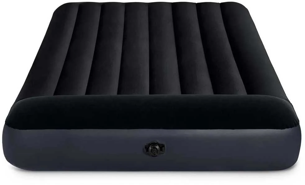 Pripučiamas čiužinys 191x137x25 cm su stūmokliniu pompa INTEX 64142