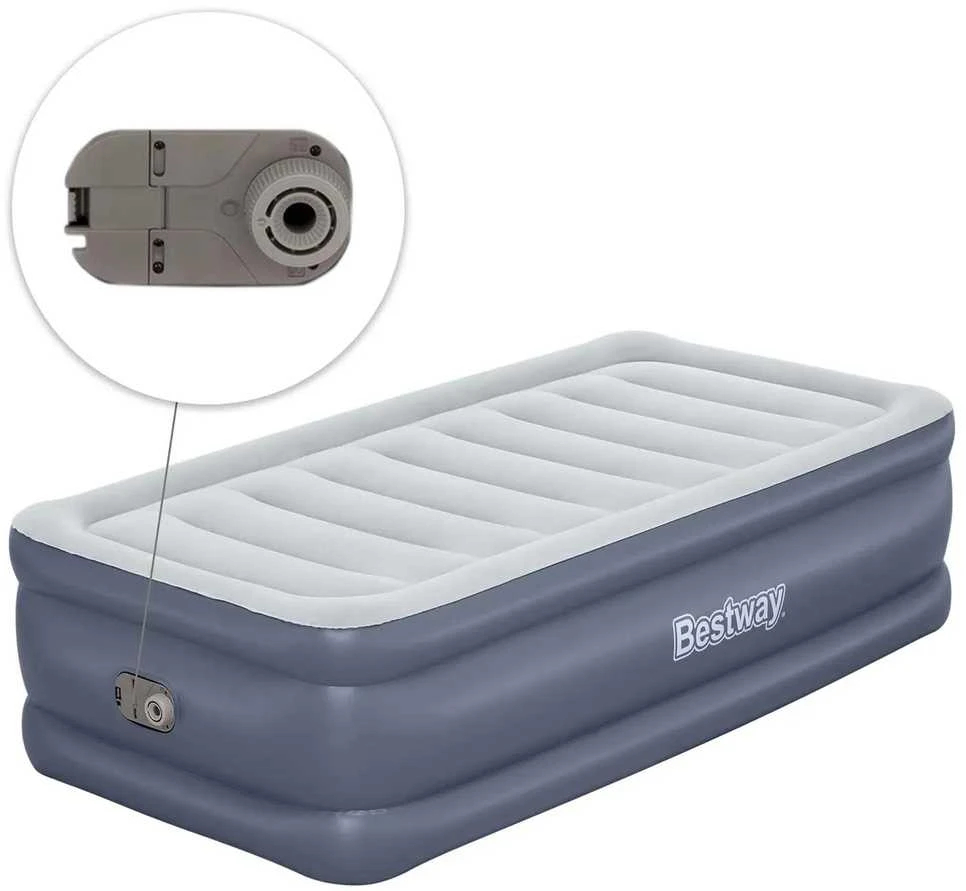 Vienvietis pripučiamas čiužinys su pompa Bestway 191x97x51 cm