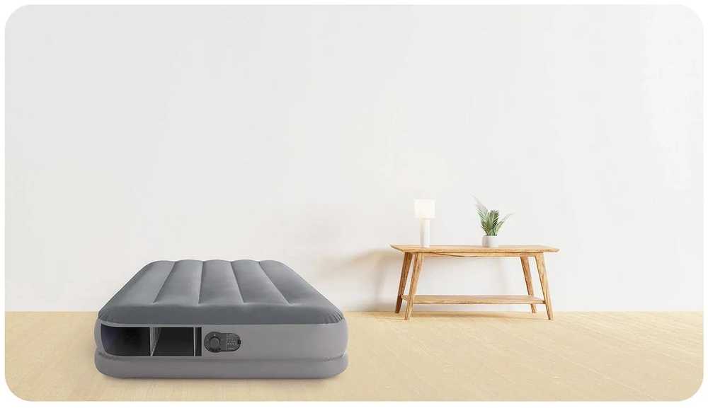 Pripučiamas čiužinys 191x99x30cm su įmontuotu elektriniu siurbliu INTEX 64112