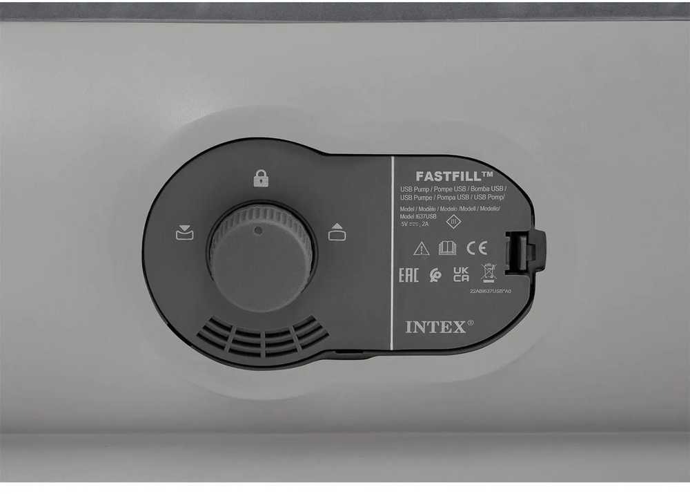 Pripučiamas čiužinys 191x99x30cm su įmontuotu elektriniu siurbliu INTEX 64112