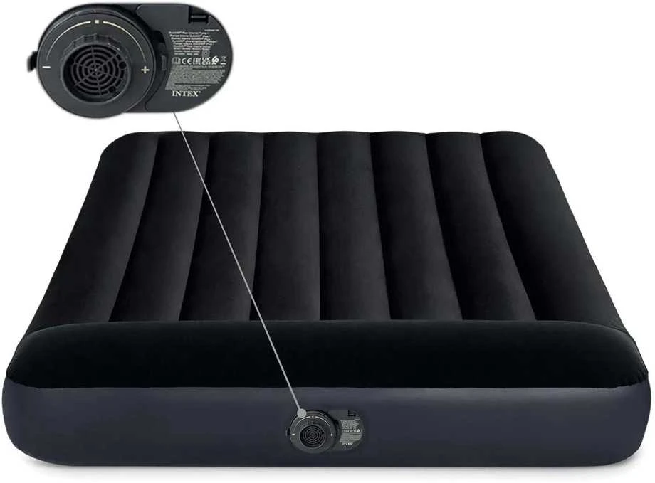 Pripučiamas čiužinys su pompa lovos veliūras Intex 64150ND