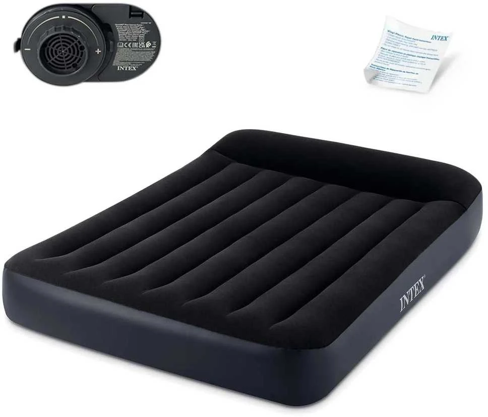 Pripučiamas čiužinys su pompa lovos veliūras Intex 64150ND