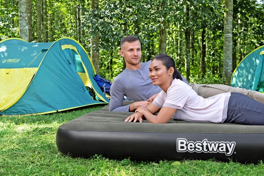 Pripučiamas čiužinys Bestway 203x152x25 cm juodas