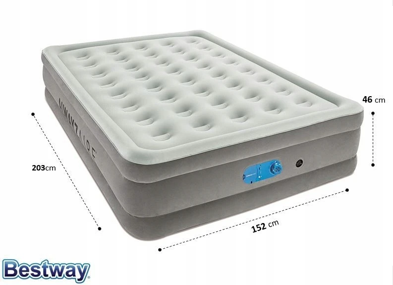 Bestway Pripučiama lova AlwayzAire, pilka, 203x152x46cm, dvivietė