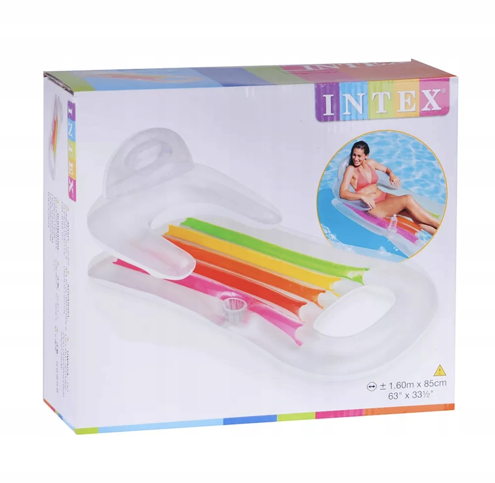 Intex King Cool 2in1 pripučiamas čiužinys ir gultas maudymuisi bei deginimuisi, 160 x 85 cm, sidabrinis