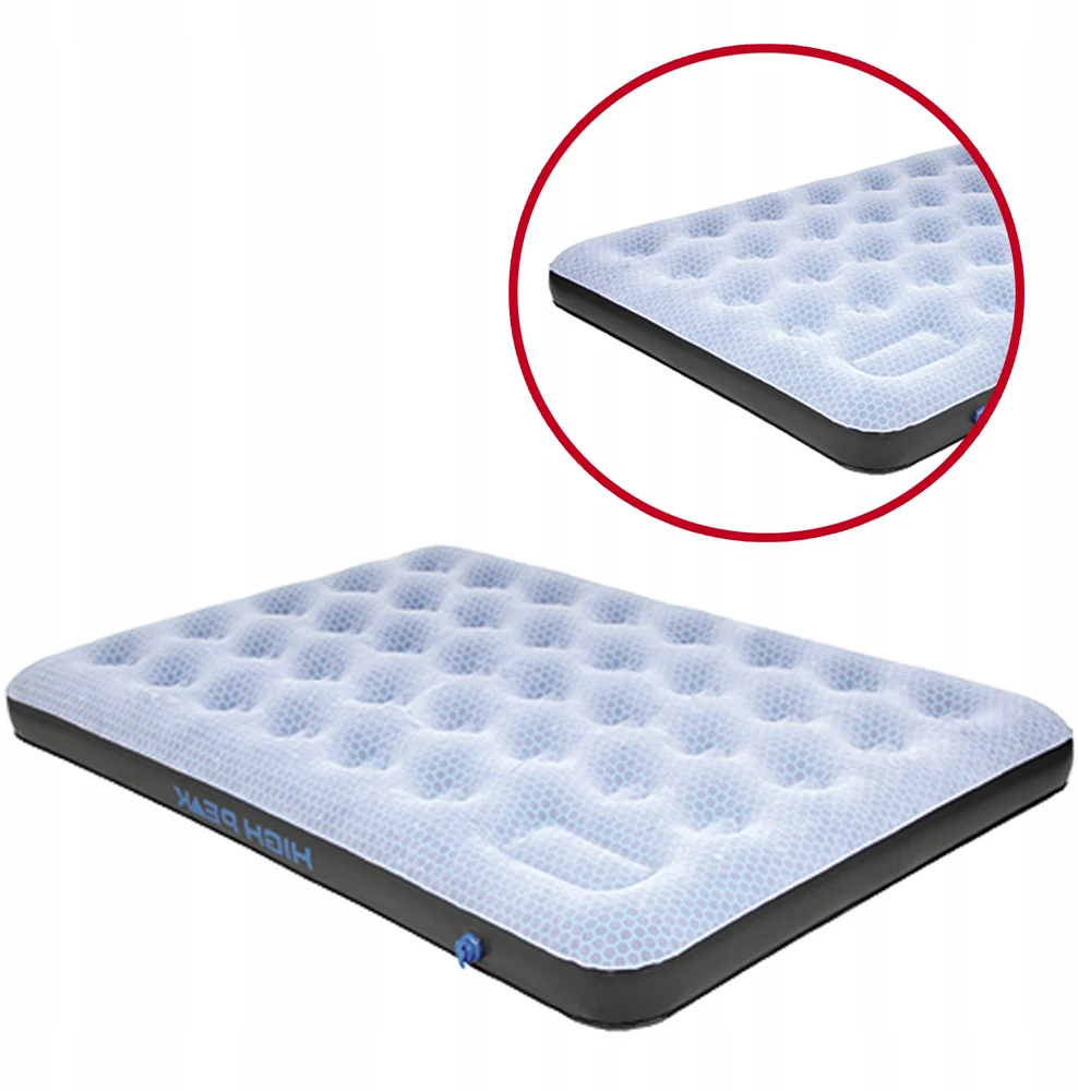 Veliūrinis čiužinys High Peak Double Comfort Plus, pilkas-mėlynas-juodas, 40025