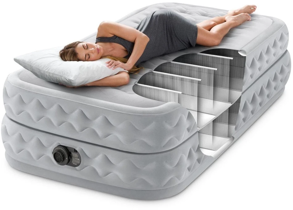 Pripučiamas čiužinys Intex Deluxe Supreme Air-Flow Twin, 191x99x51cm