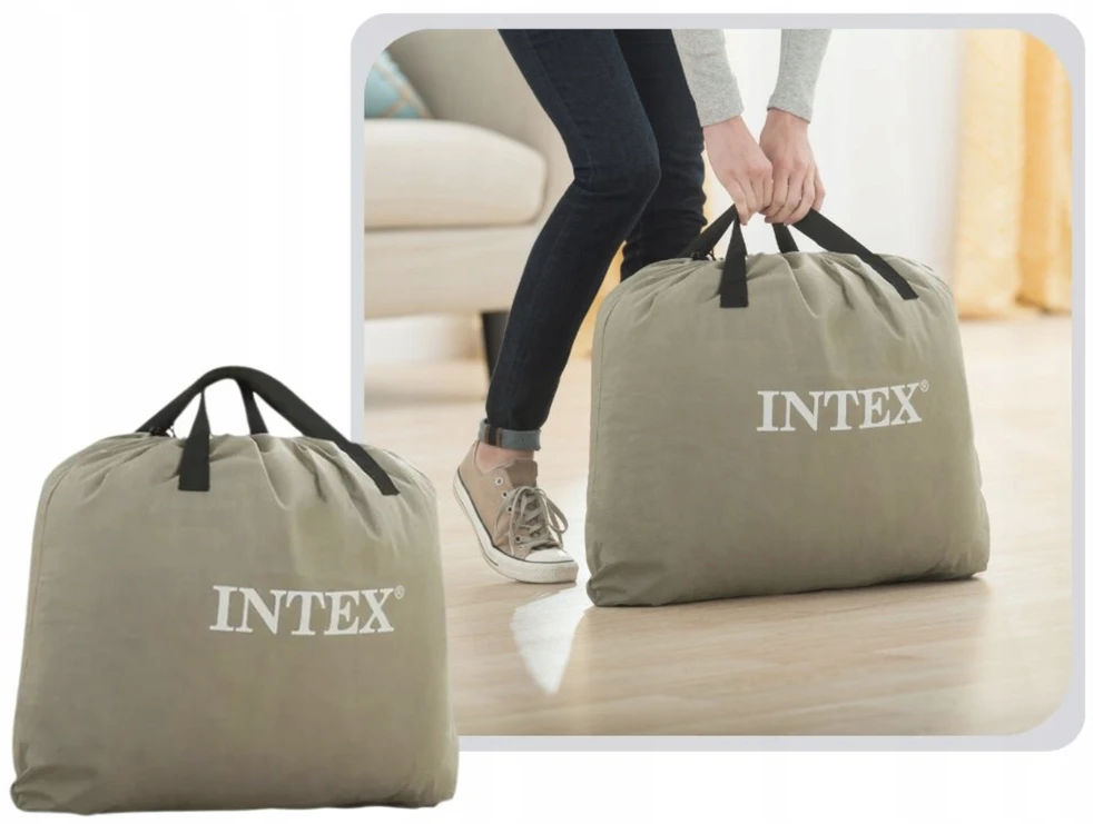 Intex 64132 vienvietis pripučiamas čiužinys su integruota pompa